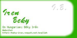 iren beky business card
