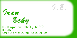 iren beky business card